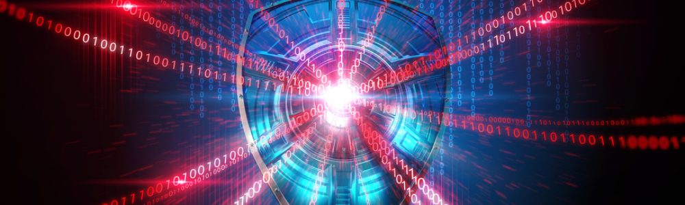 Shield Firewall protection hacker illustration